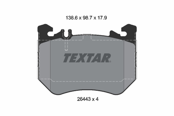 TEXTAR Piduriklotside komplekt, ketaspidur 2644303
