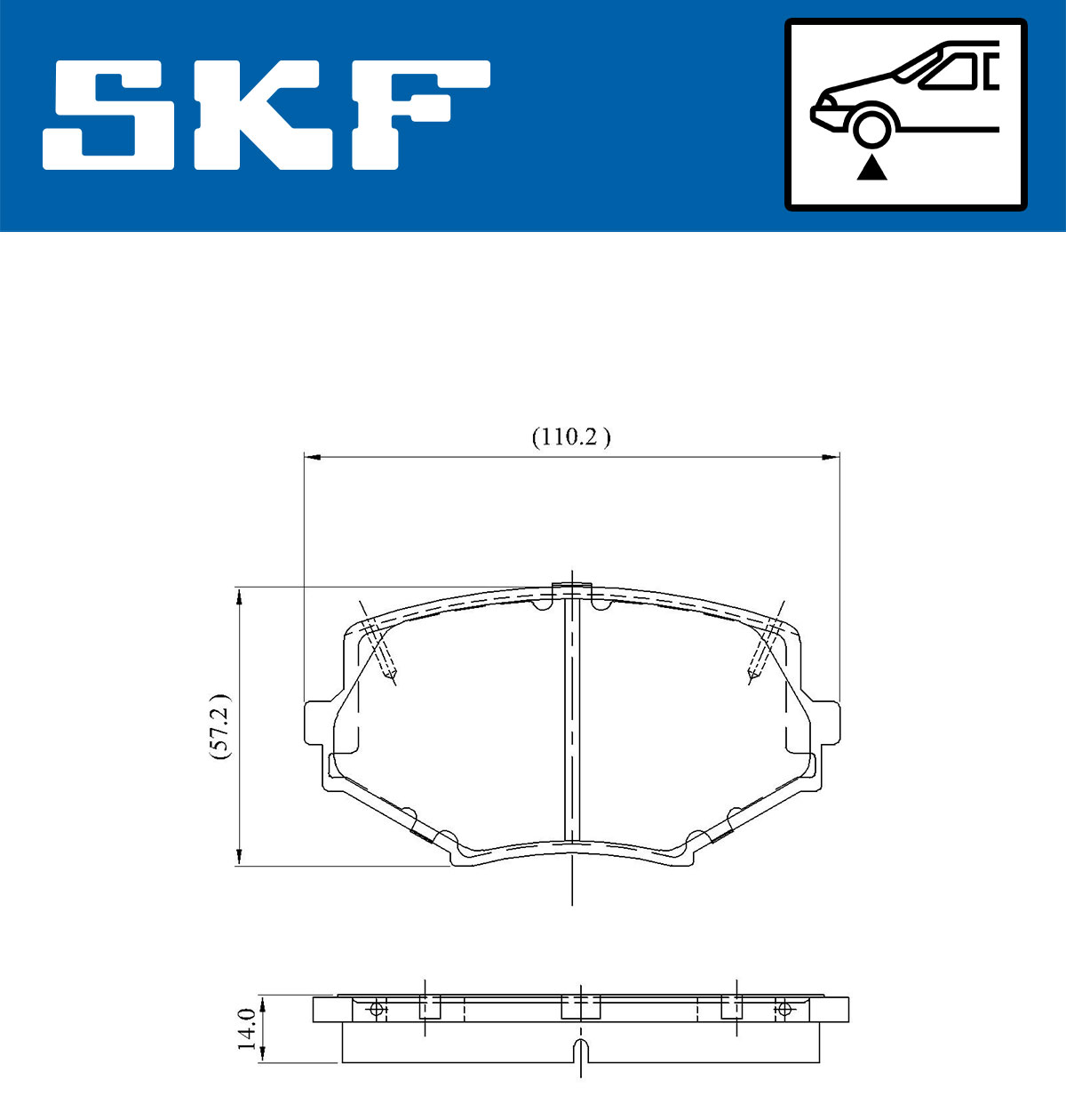 SKF Piduriklotside komplekt, ketaspidur VKBP 80564 A