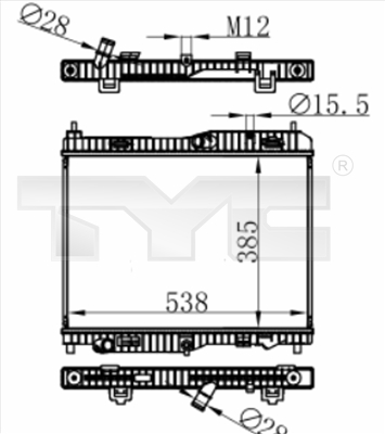 TYC Radiaator,mootorijahutus 710-0059