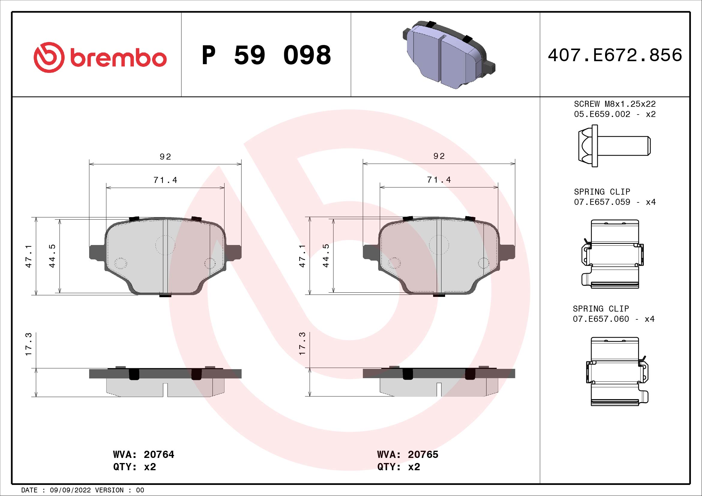 BREMBO Jarrupala, levyjarru P 59 098