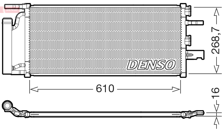 DENSO Kondensor, klimatanläggning DCN05036