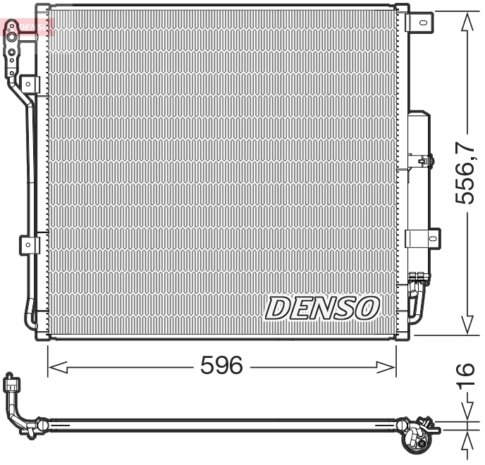 DENSO Kondensor, klimatanläggning DCN14004