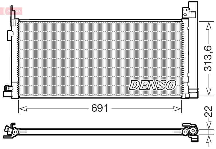 DENSO Lauhdutin, ilmastointilaite DCN50124
