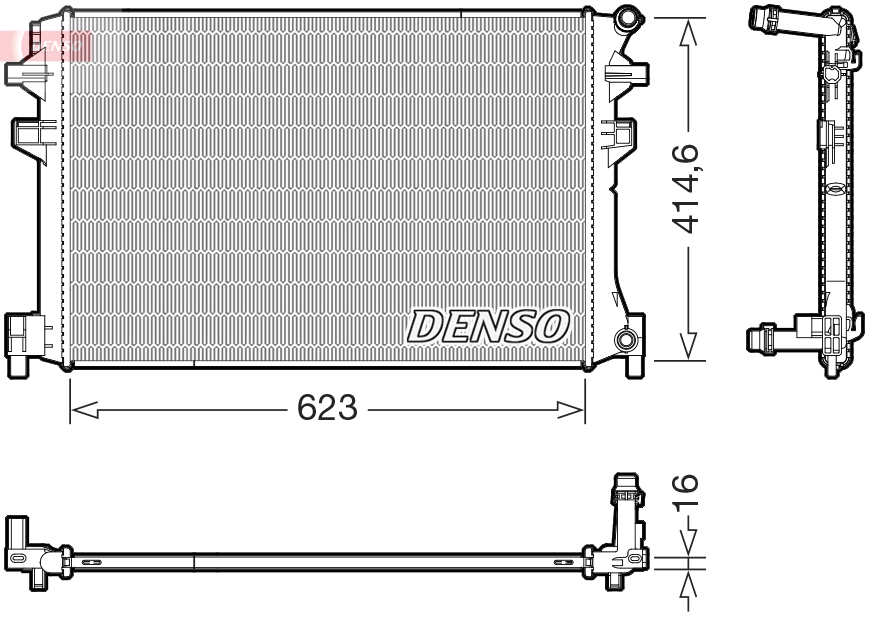 DENSO radiatorius, variklio aušinimas DRM02048