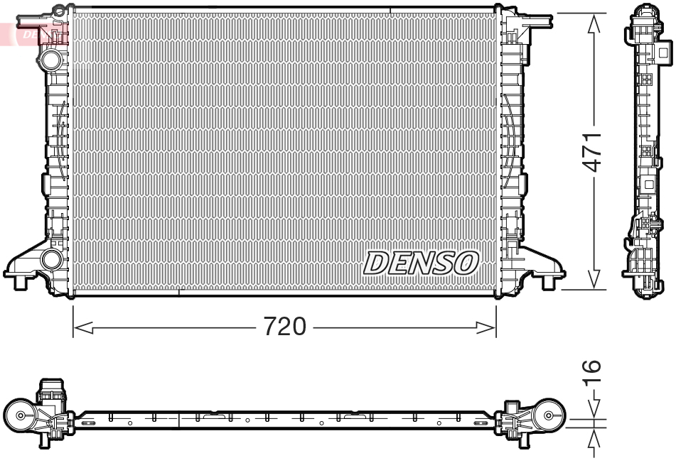 DENSO Jäähdytin,moottorin jäähdytys DRM02049