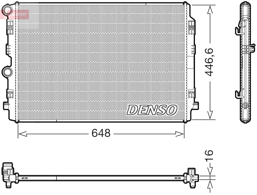 DENSO radiatorius, variklio aušinimas DRM02050