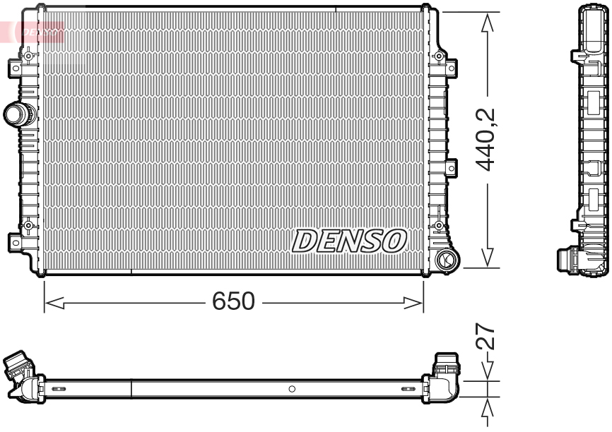DENSO radiatorius, variklio aušinimas DRM32059