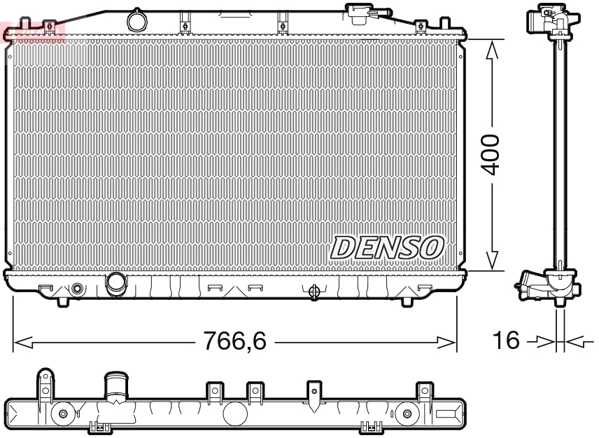 DENSO Jäähdytin,moottorin jäähdytys DRM40051