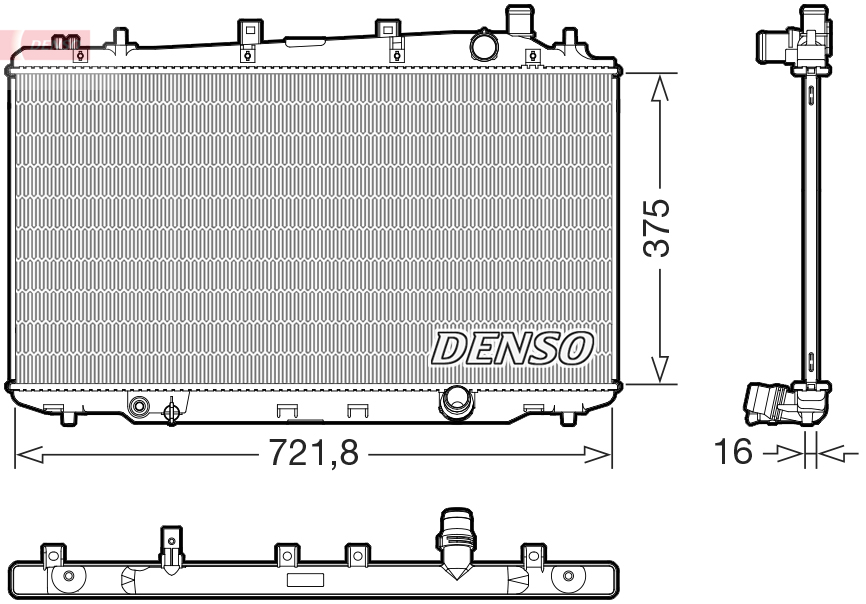 DENSO Jäähdytin,moottorin jäähdytys DRM40056