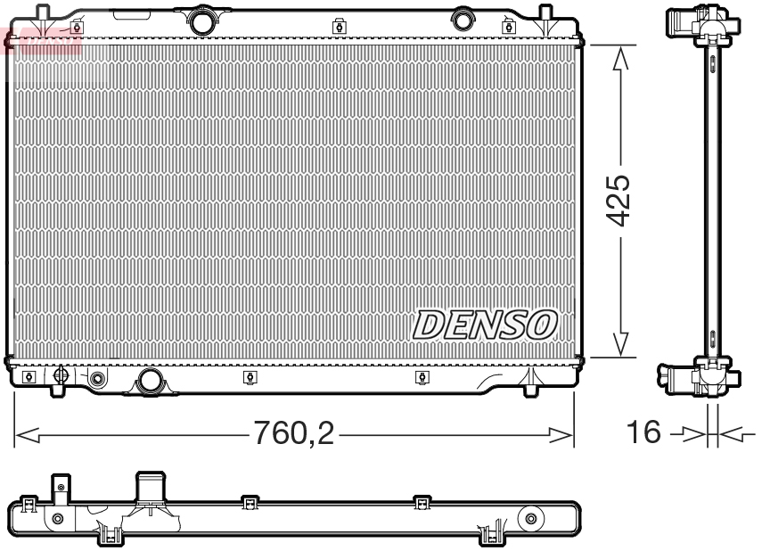 DENSO Jäähdytin,moottorin jäähdytys DRM40107