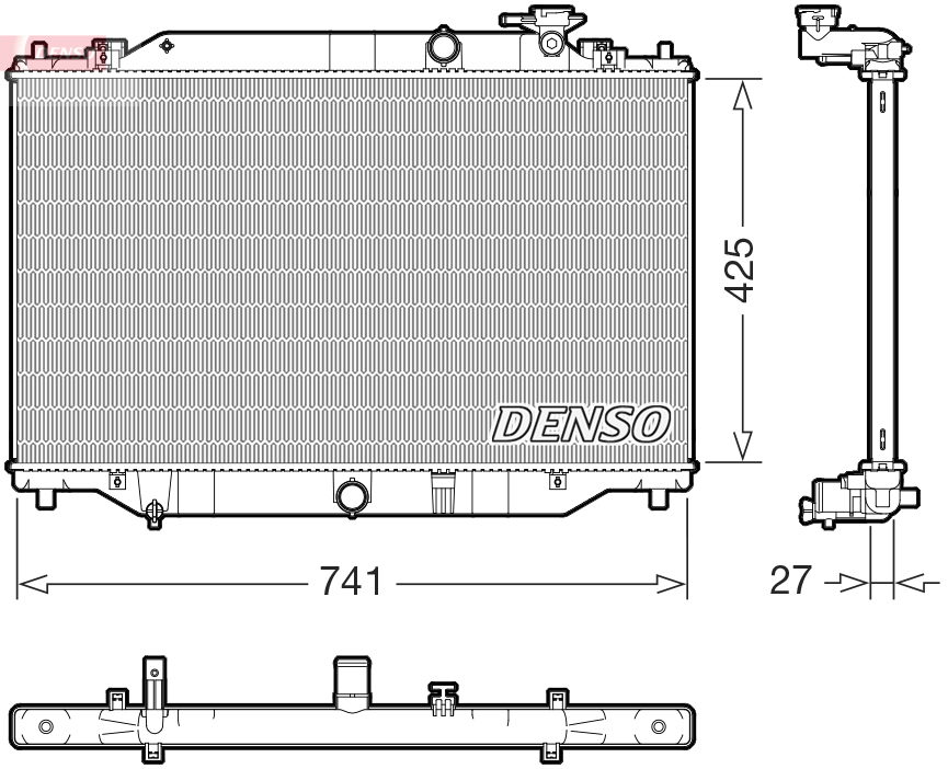 DENSO Jäähdytin,moottorin jäähdytys DRM44052