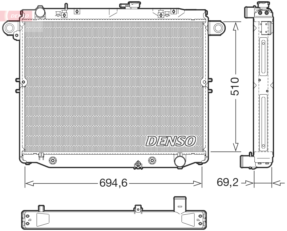 DENSO Jäähdytin,moottorin jäähdytys DRM50148
