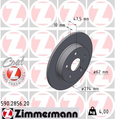ZIMMERMANN Jarrulevy 590.2856.20