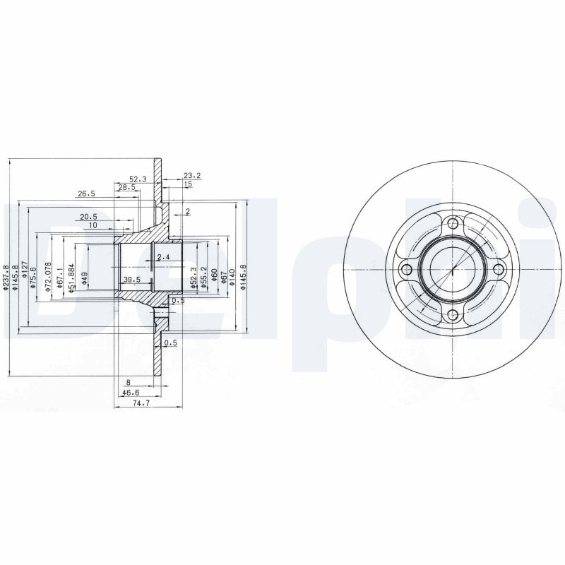 DELPHI Piduriketas BG3360