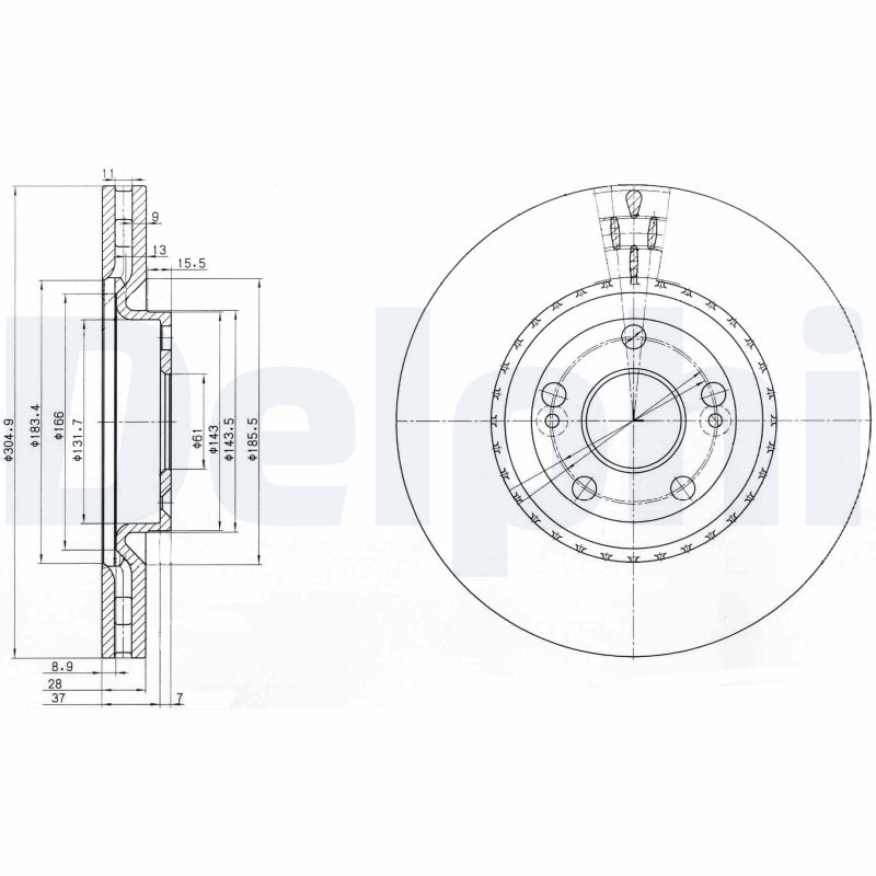 DELPHI Piduriketas BG3685
