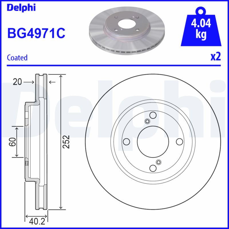 DELPHI Piduriketas BG4971C