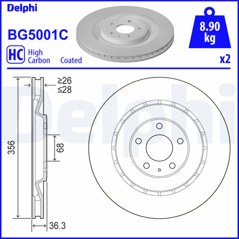 DELPHI Piduriketas BG5001C