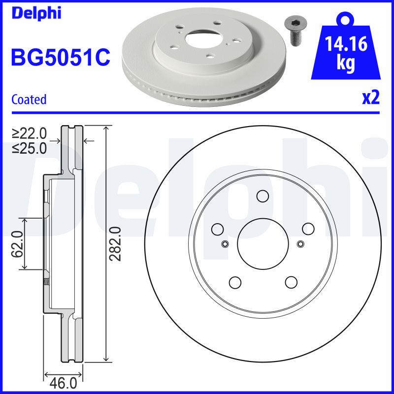 DELPHI Jarrulevy BG5051C