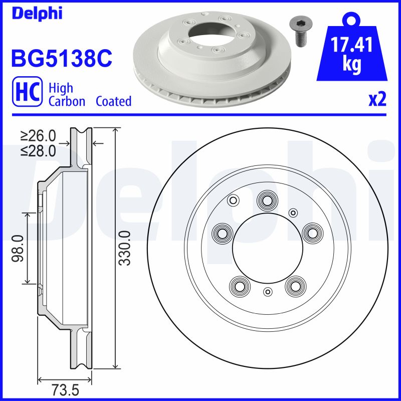 DELPHI Piduriketas BG5138C