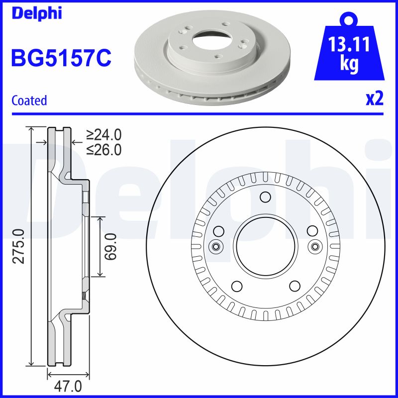 DELPHI Piduriketas BG5157C