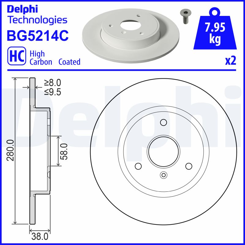 DELPHI Piduriketas BG5214C