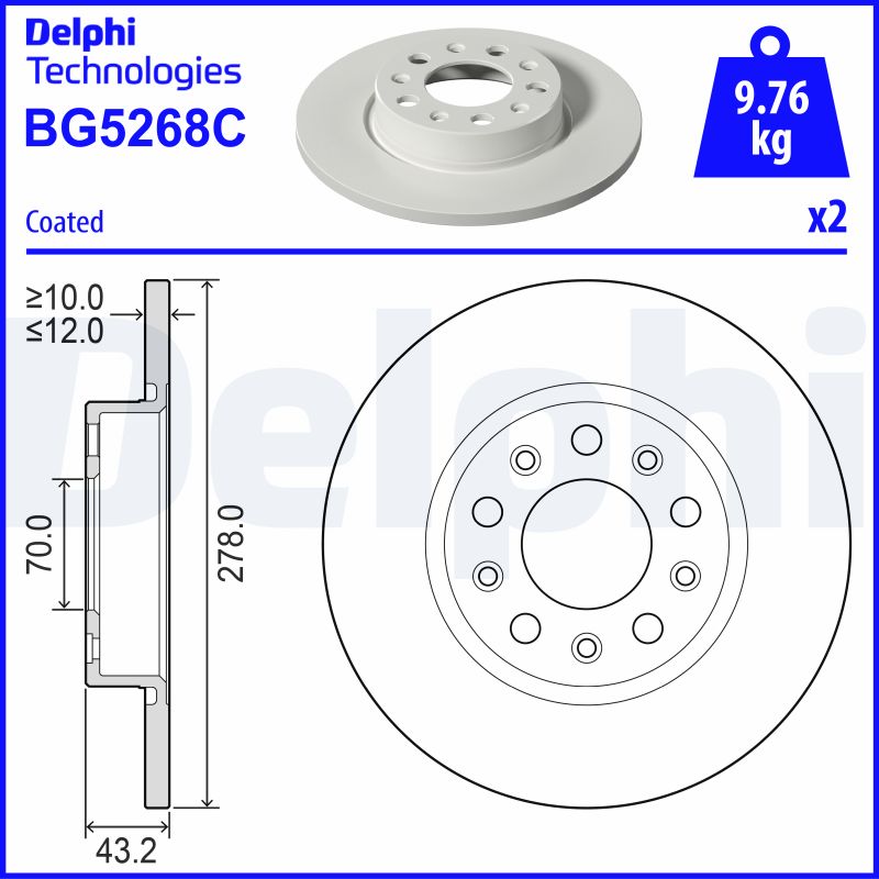 DELPHI Jarrulevy BG5268C