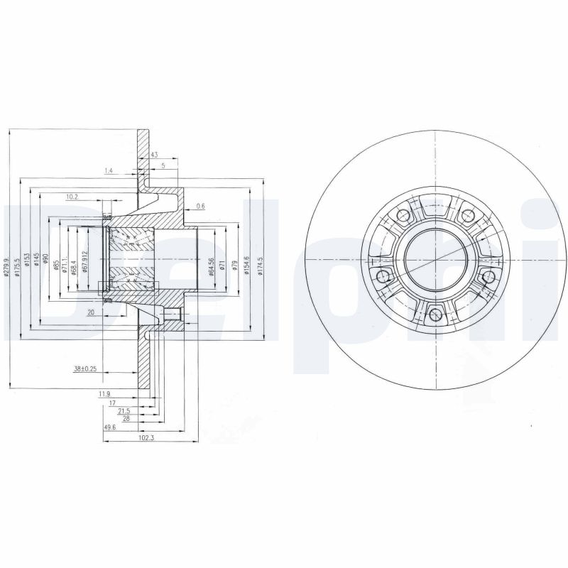 DELPHI Piduriketas BG9031RS