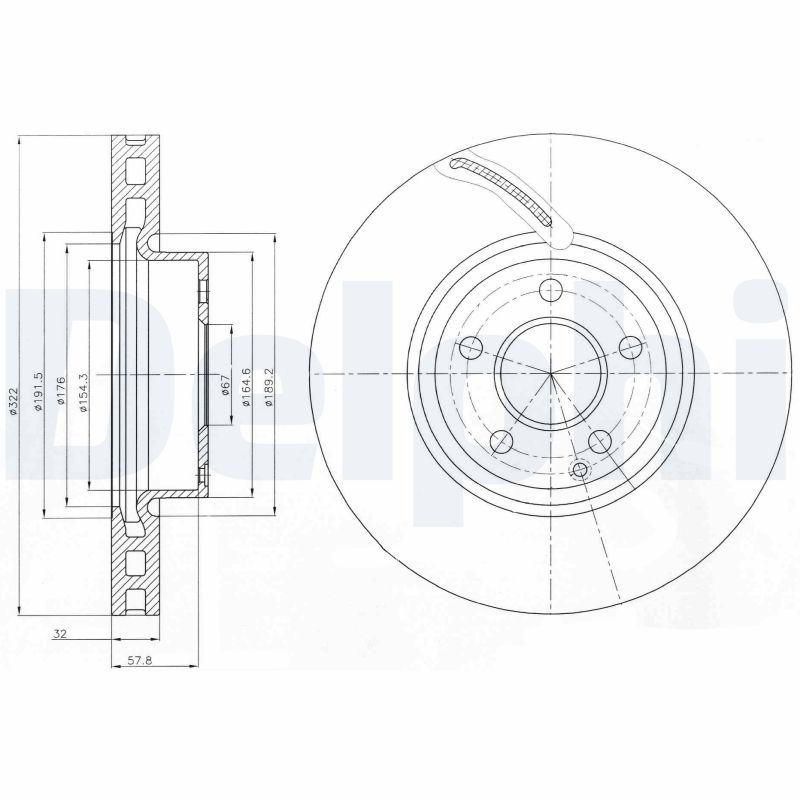 DELPHI Piduriketas BG9075C