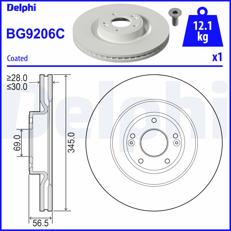 DELPHI Piduriketas BG9206C