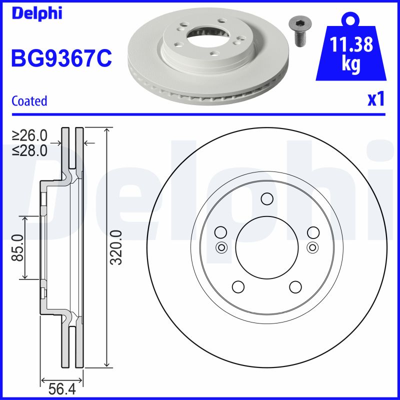 DELPHI Piduriketas BG9367C