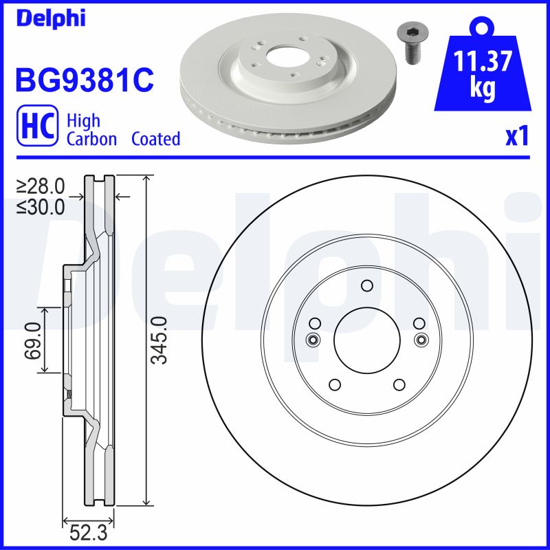 DELPHI Piduriketas BG9381C