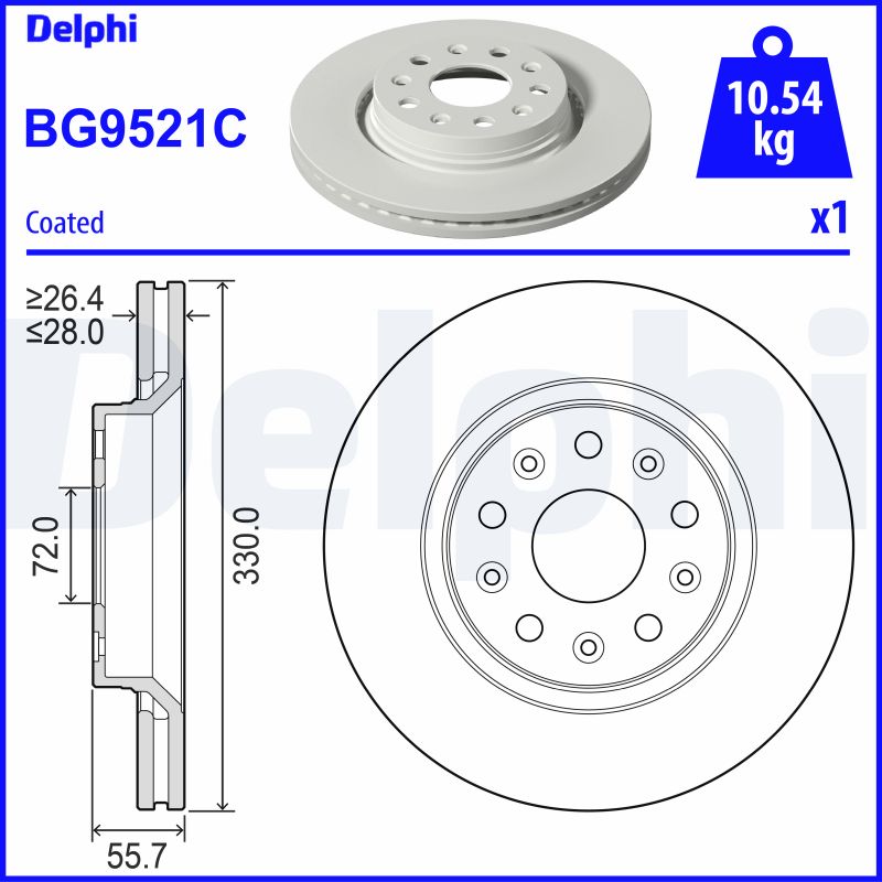 DELPHI Piduriketas BG9521C