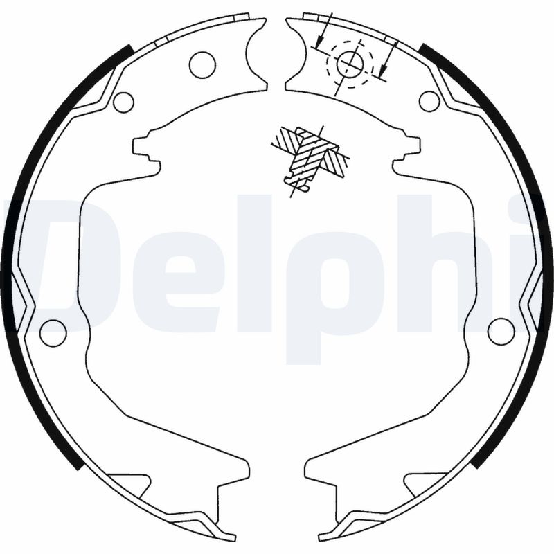 DELPHI Bromsbackar, sats, parkeringsbroms LS1913