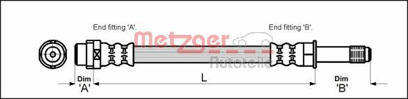 METZGER Przewód hamulcowy elastyczny 4110331