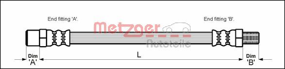 METZGER AUTOTEILE Pidurivoolik 4114733