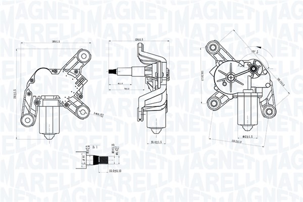 MAGNETI MARELLI Pyyhkijän moottori 064070700010
