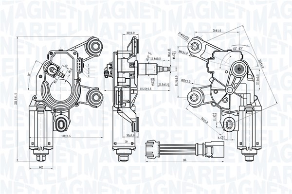 MAGNETI MARELLI Pyyhkijän moottori 064073100010