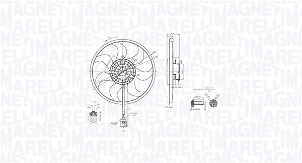 MAGNETI MARELLI ventiliatorius, radiatoriaus 069422889010