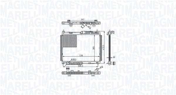 MAGNETI MARELLI Jäähdytin,moottorin jäähdytys 350213215500