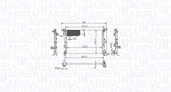 MAGNETI MARELLI Jäähdytin,moottorin jäähdytys 350213217900
