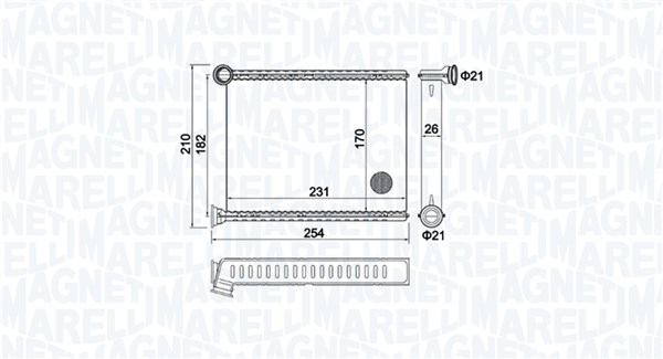 MAGNETI MARELLI Soojusvaheti,salongiküte 350218473000
