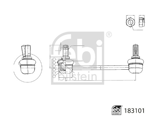 FEBI BILSTEIN Länk, krängningshämmare 183101