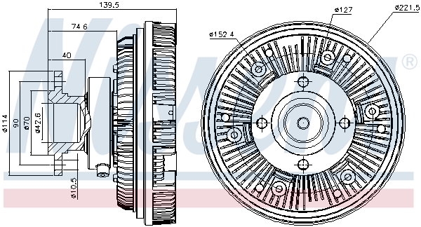NISSENS Kytkin, jäähdytystuuletin 86039