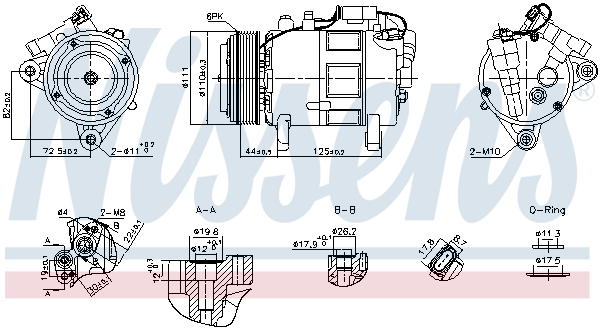 NISSENS Kompressor, klimatanläggning 891148