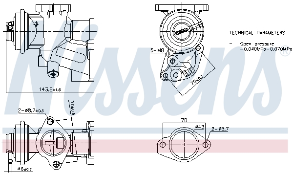 NISSENS EGR-klapp 98476