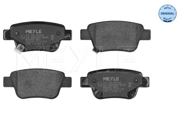 MEYLE Jarrupala, levyjarru 025 236 2016/W
