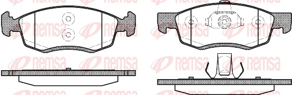 REMSA stabdžių trinkelių rinkinys, diskinis stabdys 0172.32