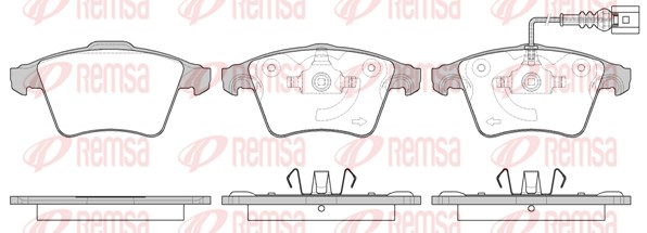 REMSA stabdžių trinkelių rinkinys, diskinis stabdys 1045.11
