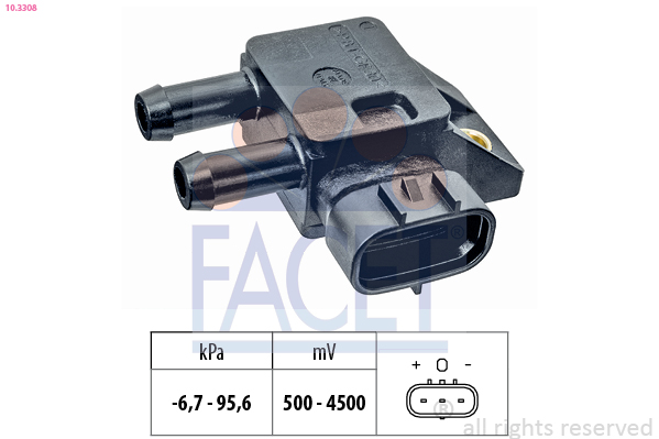 FACET Sensori, pakokaasupaine 10.3308