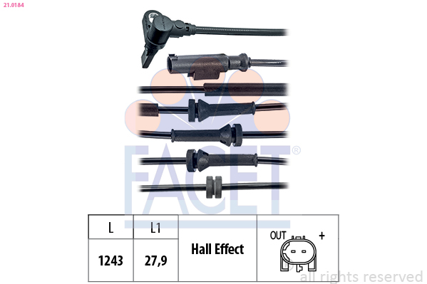 FACET ABS-anturi 21.0184